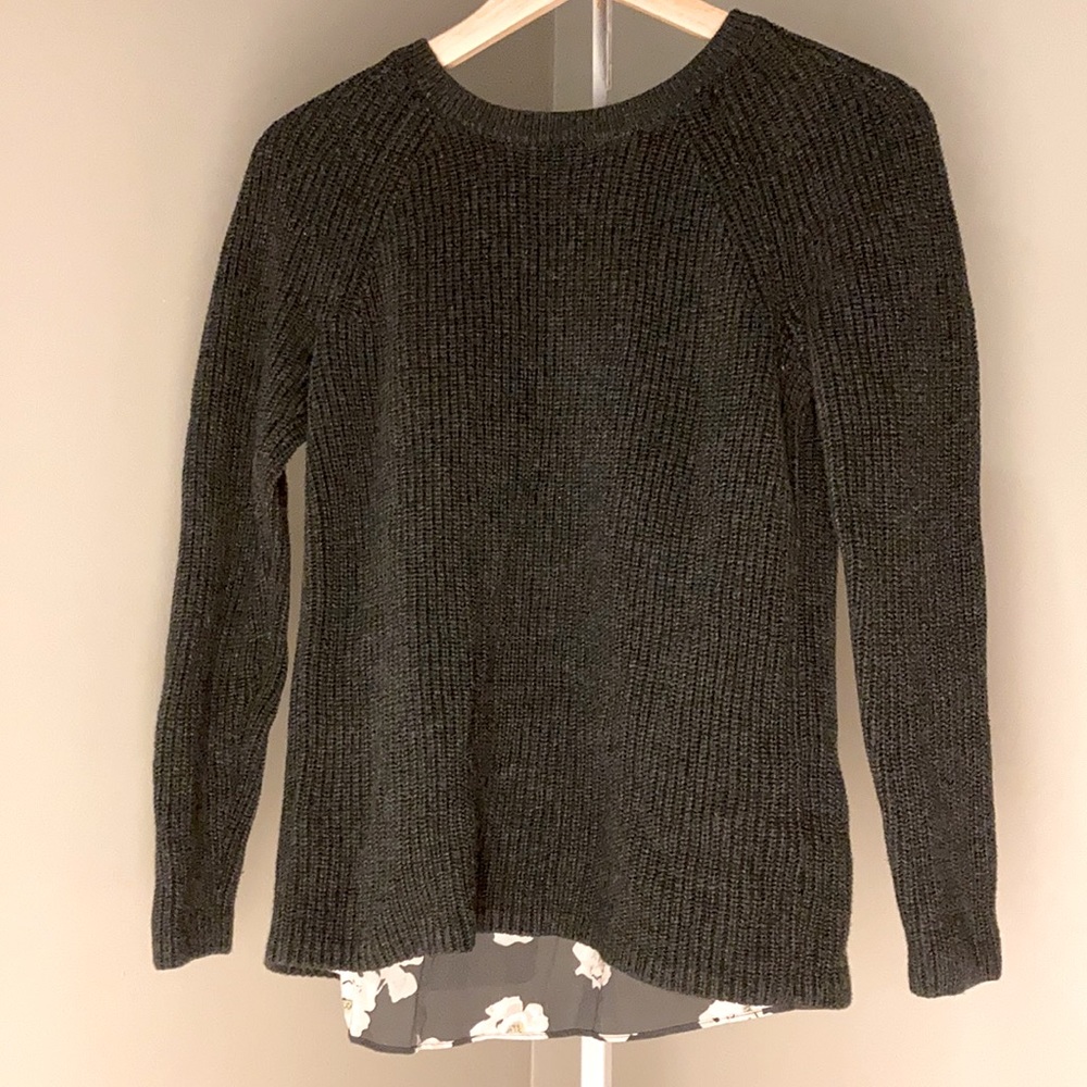 Faux open back sweater